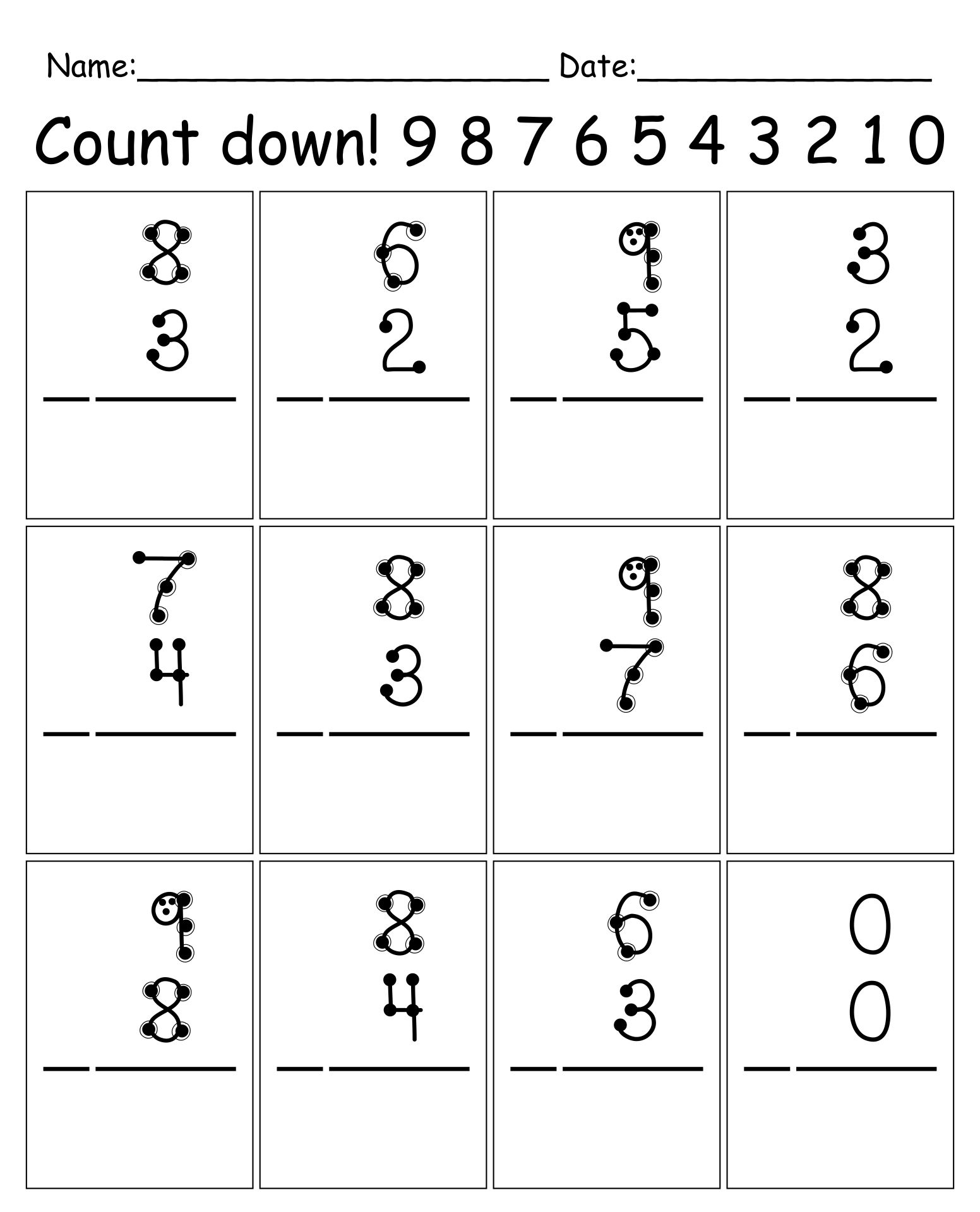 Touch Math Addition Timed Tests The Curriculum Corner 123 