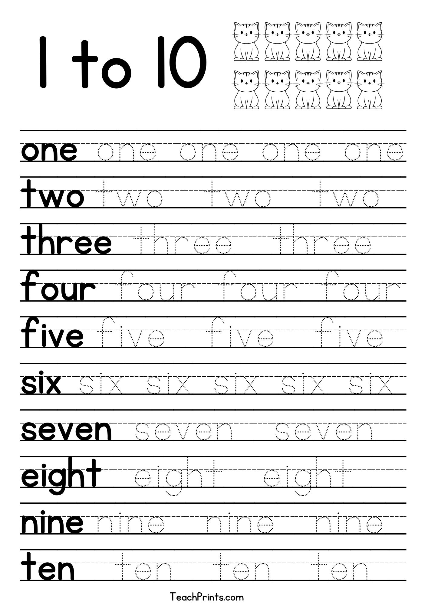 Free Printable Number Word Worksheets Free Printable Number Word Worksheets