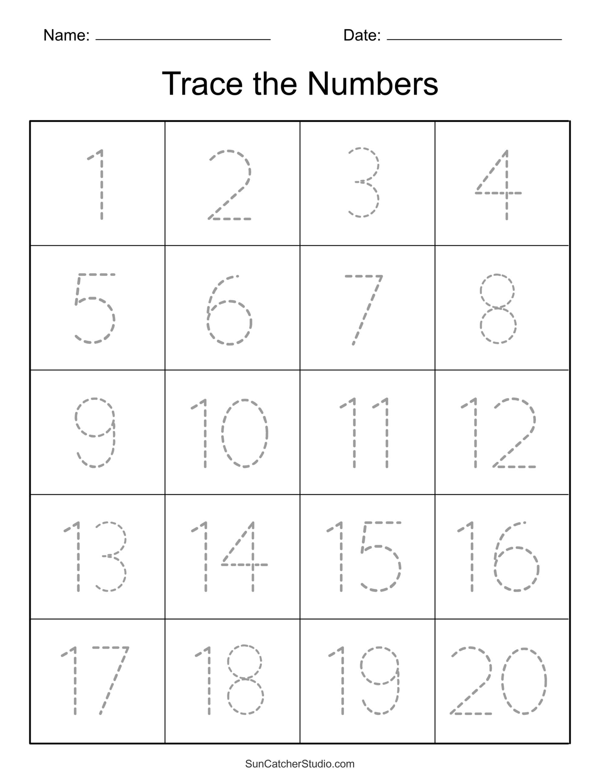 Tracing Numbers Free Printable Practice PDF Worksheets Free  Tracing Numbers Free Printable Practice PDF Worksheets Free