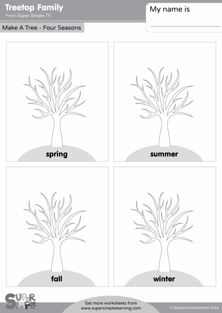 Treetop Family Make A Tree Four Seasons Super Simple