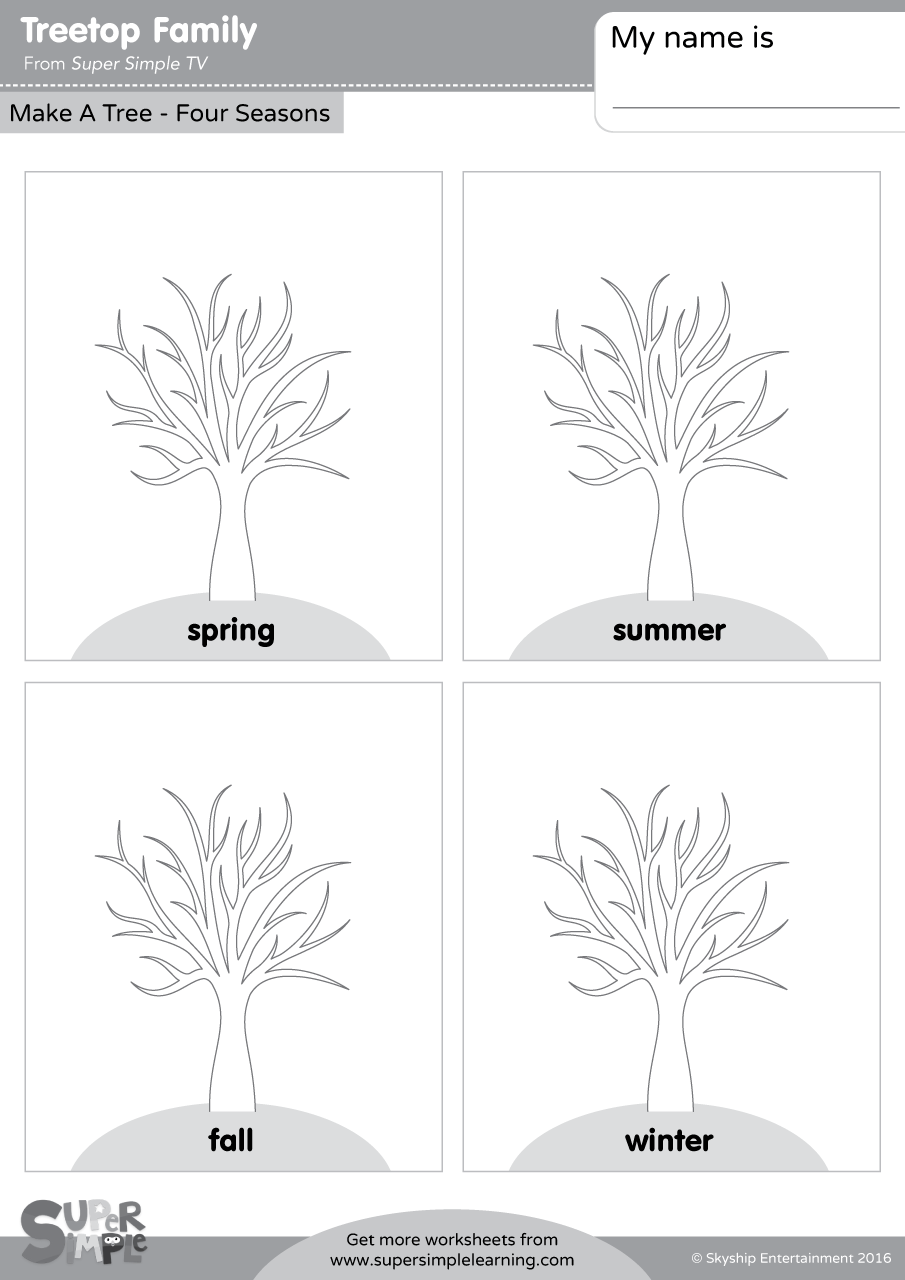 Treetop Family Make A Tree Four Seasons Super Simple