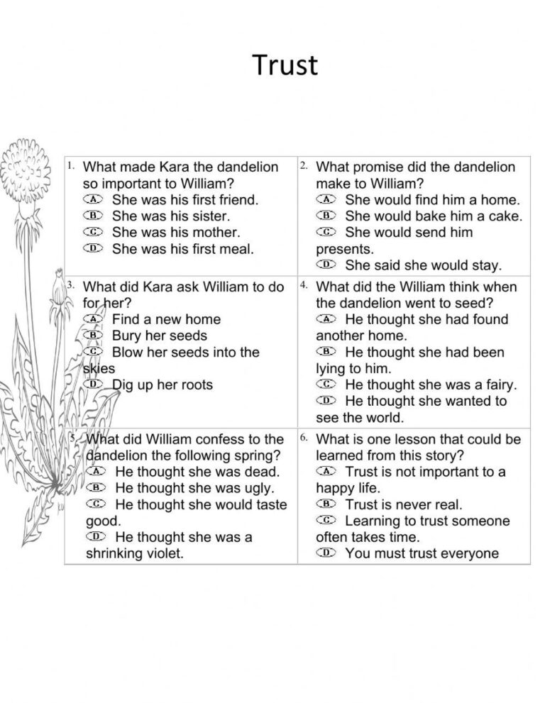 Trust Worksheet Live Worksheets Worksheets Library