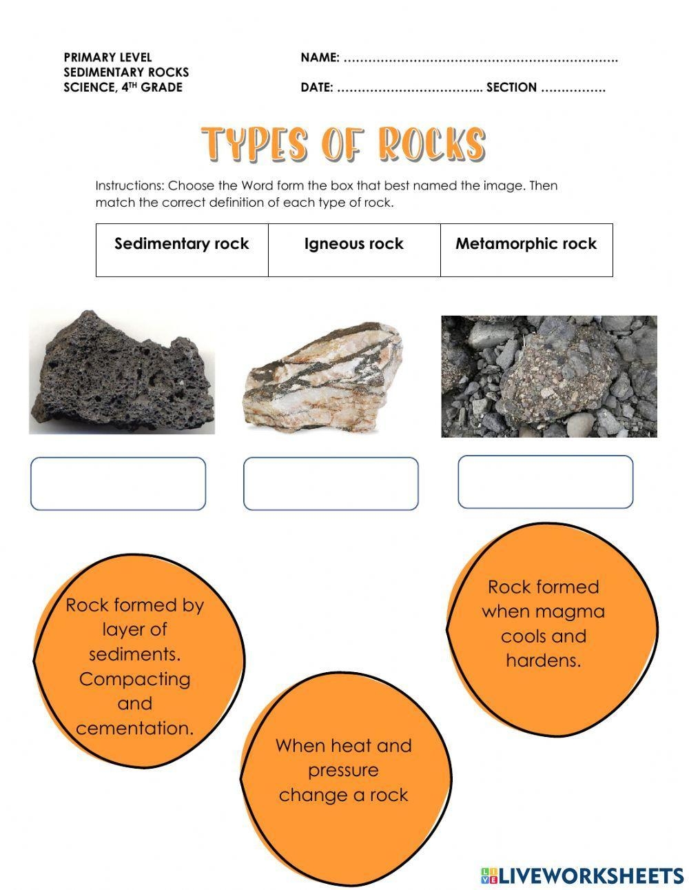 Free Printable 7th Grade Rock Worksheets