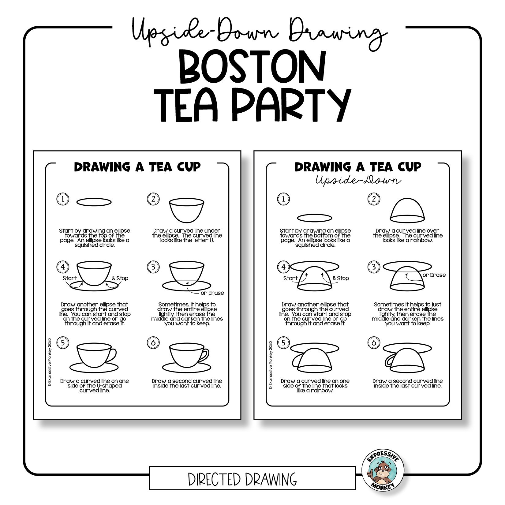 Upside Down Drawing Exercise Boston Tea Party