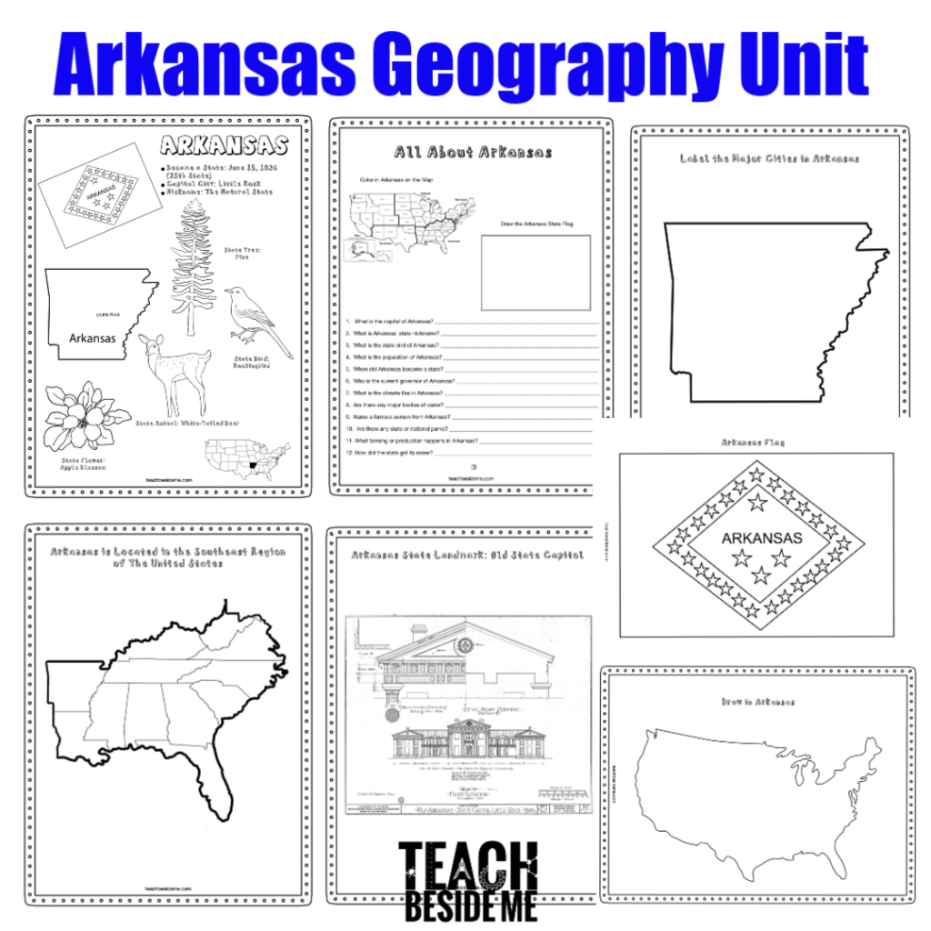 US Geography Lessons Arkansas Teach Beside Me Worksheets Library