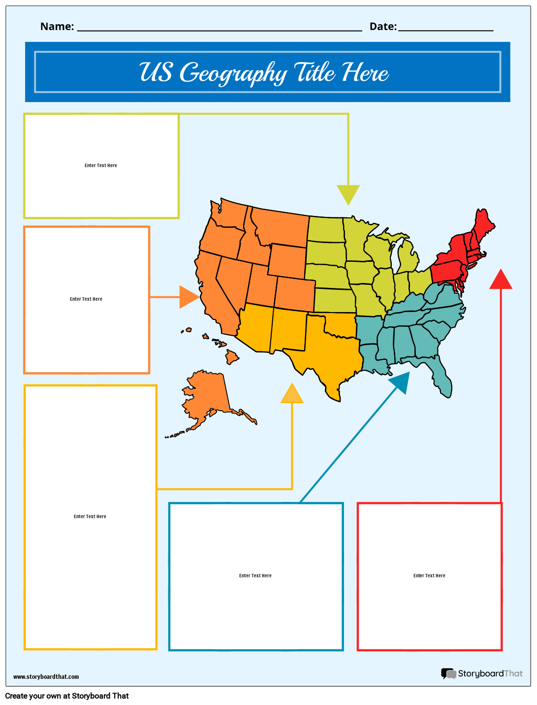 US Geography Worksheets Free USA Maps And Templates