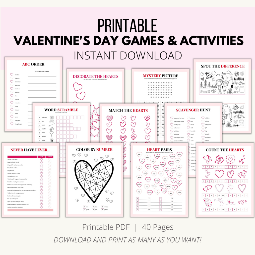 Free Printable Valentine Worksheets