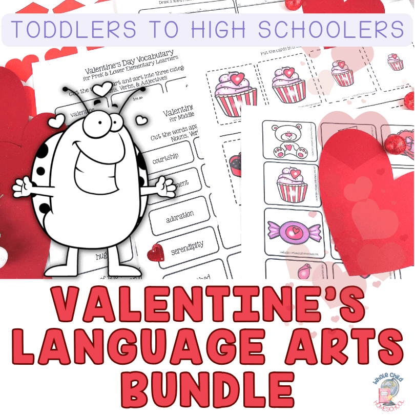 Free Printable Valentine Language Arts Worksheet