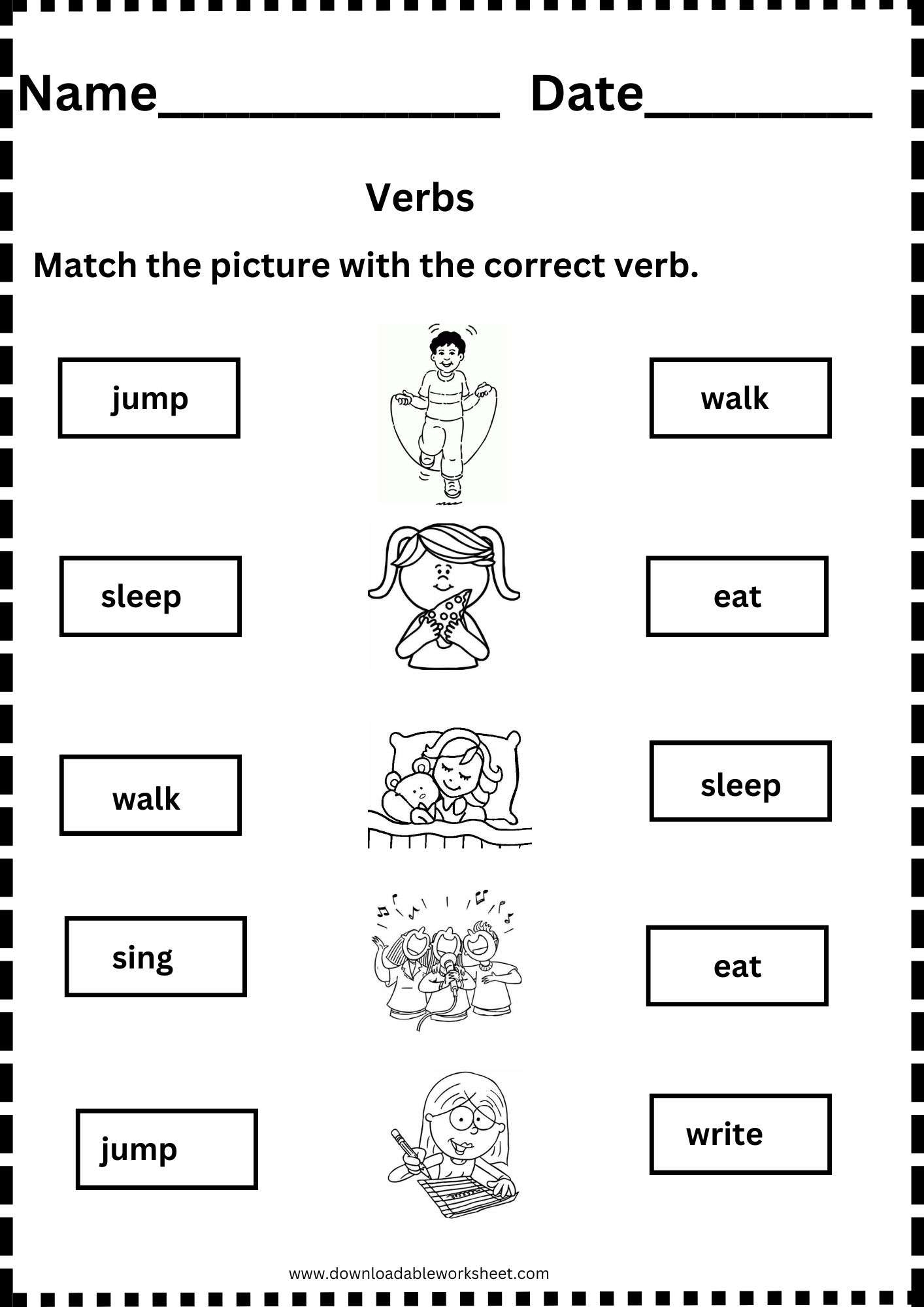 Verbs Worksheets