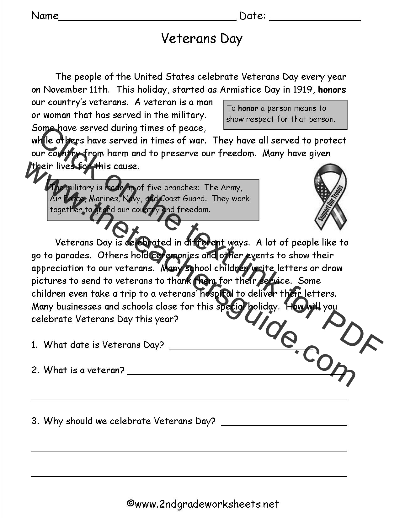 Veterans Day Worksheets Veterans Day Worksheets