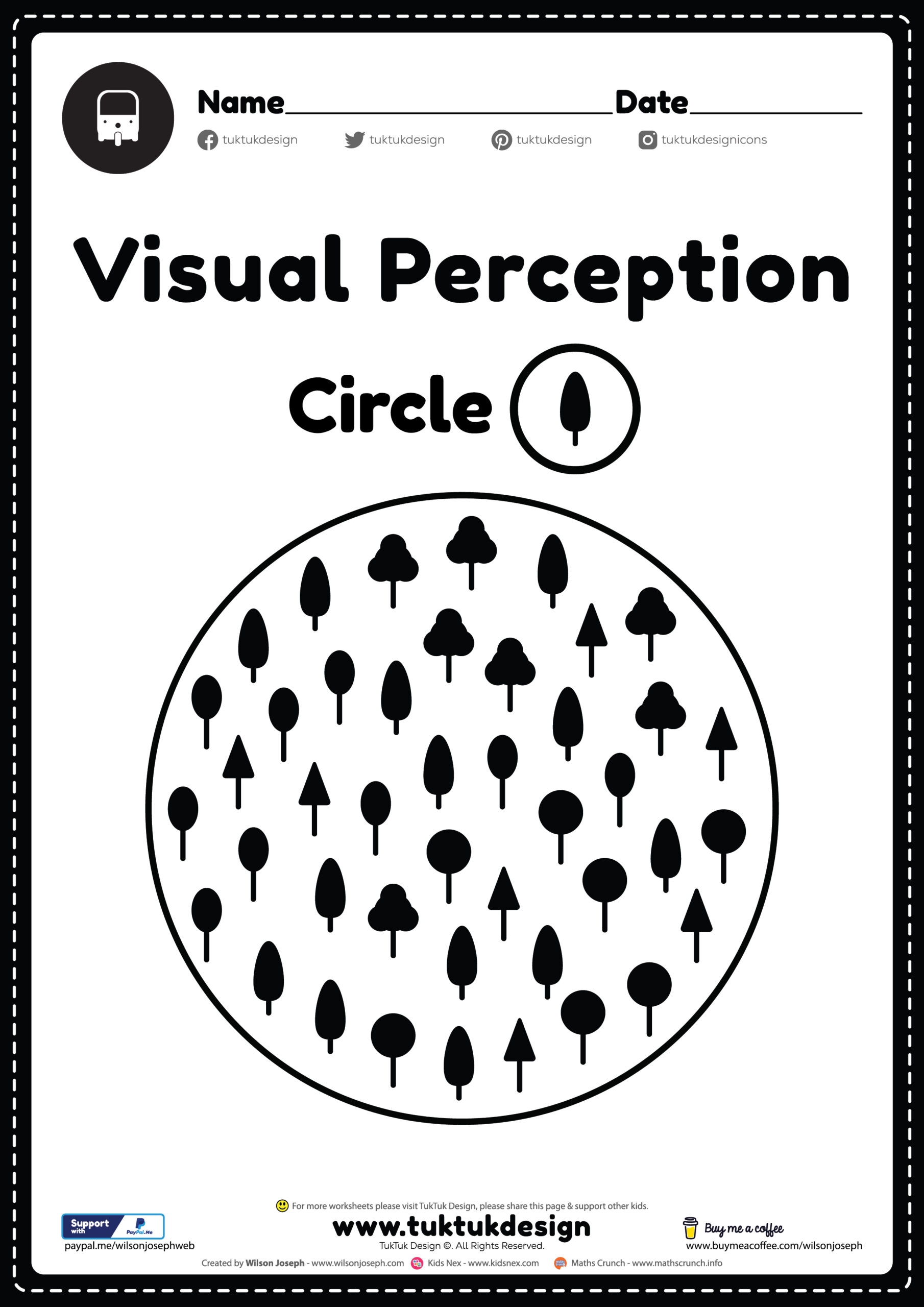 Visual Perception Activities Free Printable PDF For Kids