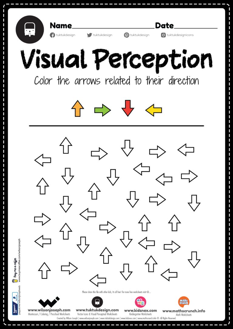 Visual Perceptual Skills Worksheet For Preschool Free PDF
