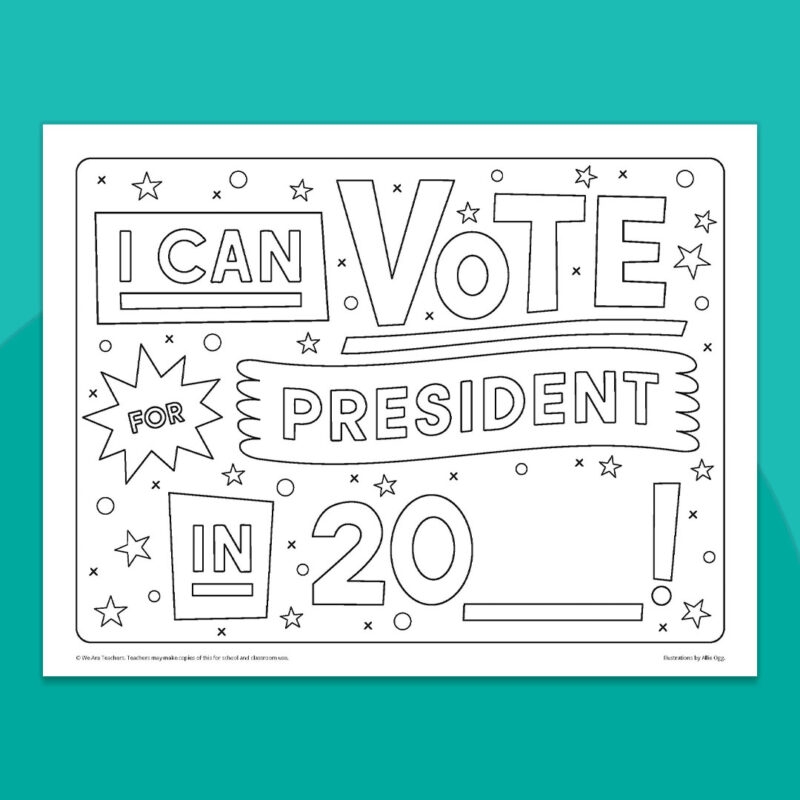 Voting Coloring Pages Free Download For Election Season 2024 We 