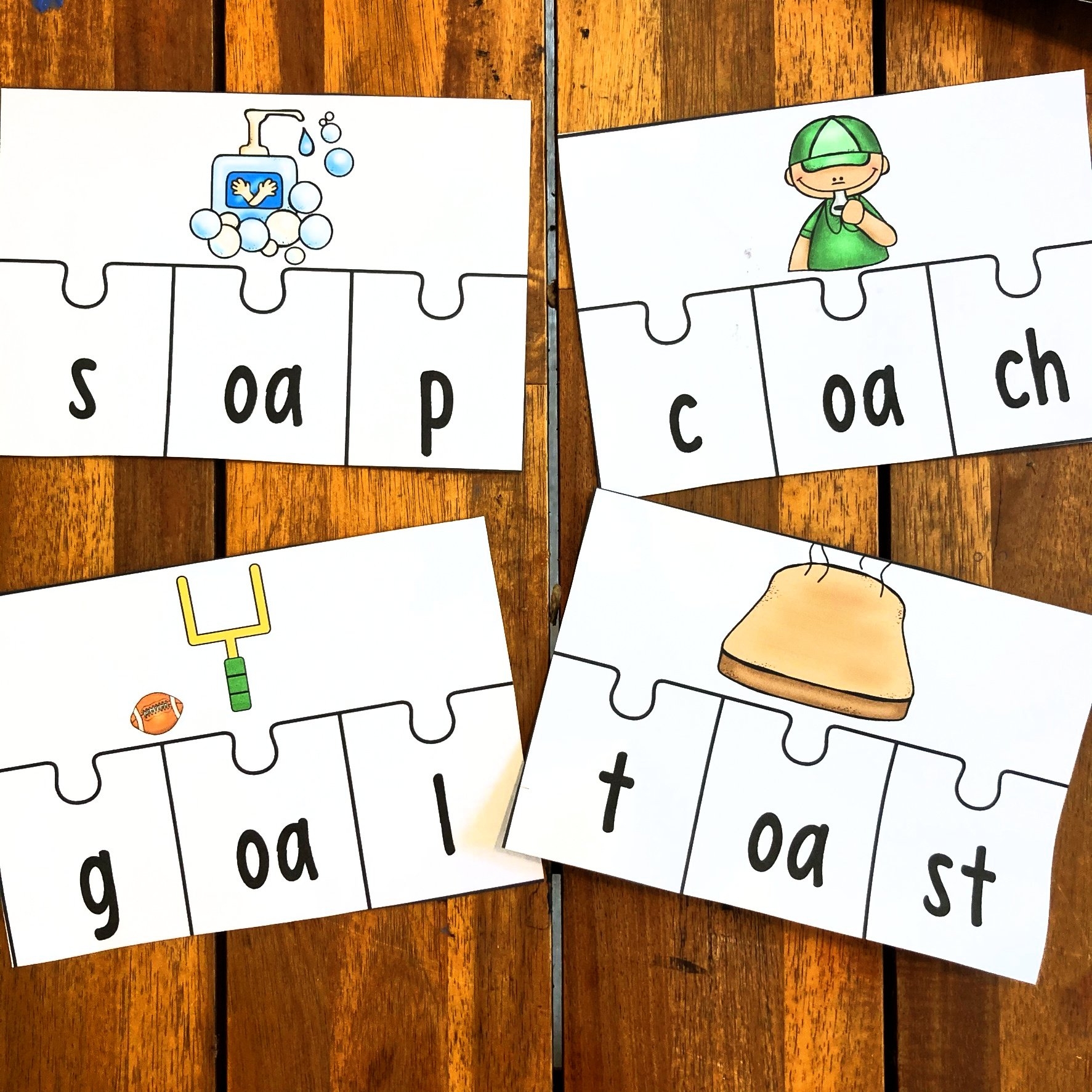 Vowel Teams Oa Phonic Sound Puzzles Vowel Teams Oa Phonic Sound Puzzles