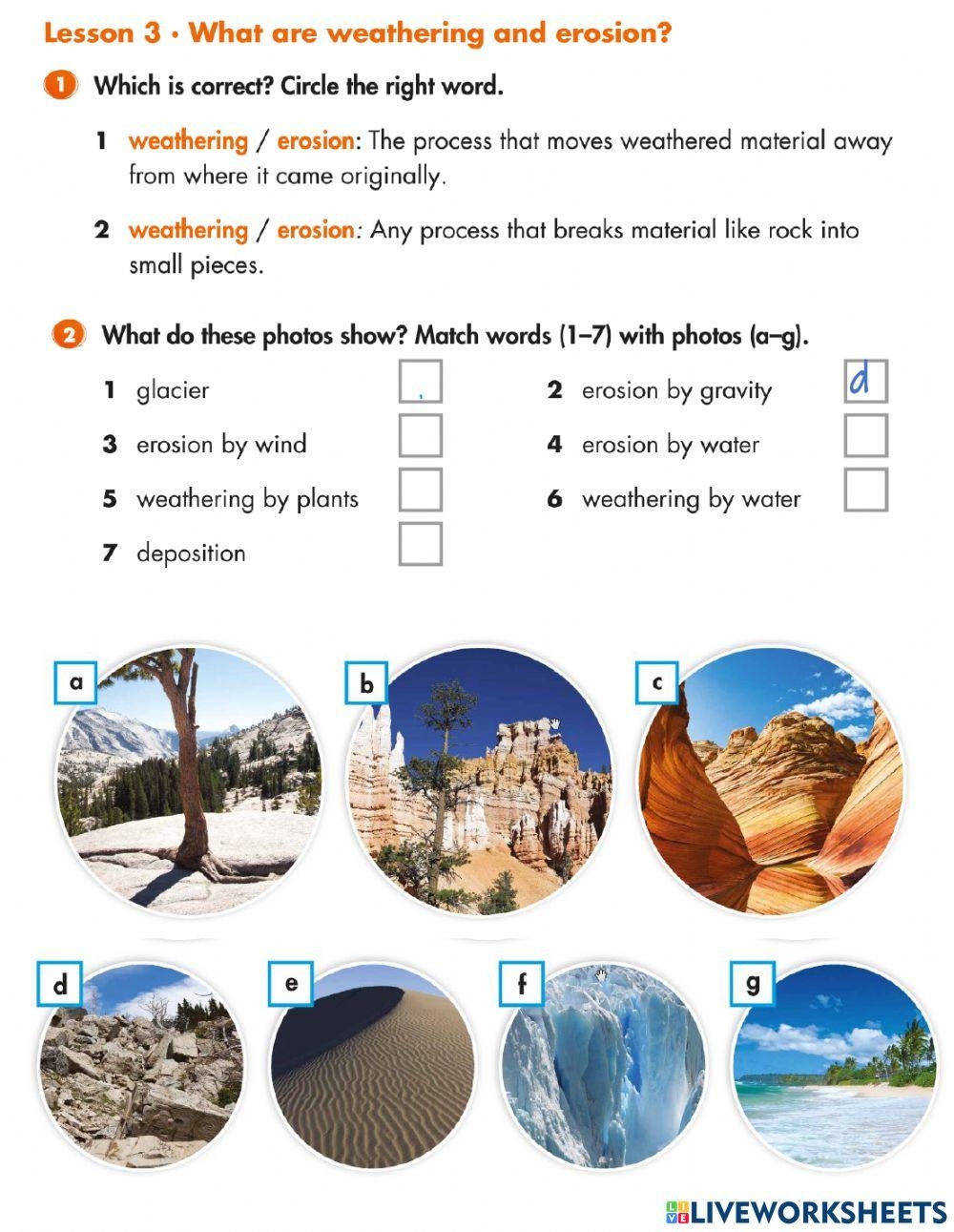 Weathering And Erosion Interactive Activity Live Worksheets Worksheets Library Weathering And Erosion Interactive Activity Live Worksheets Worksheets Library