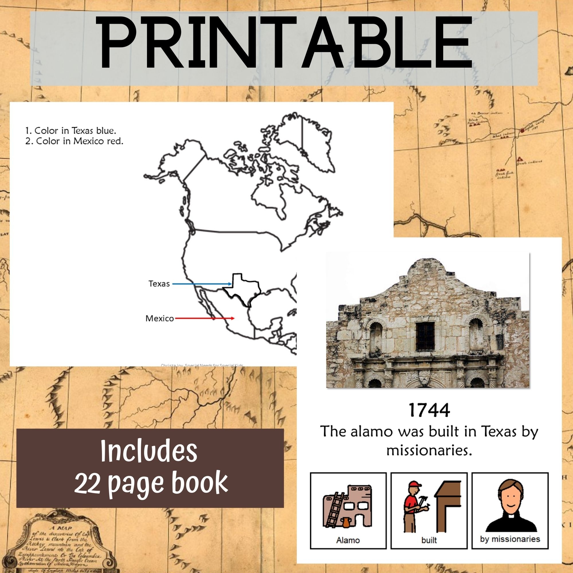 Westward Expansion Mexican American War U0026 Battle Of The Alamo For Special Ed Special Needs For Special Kids