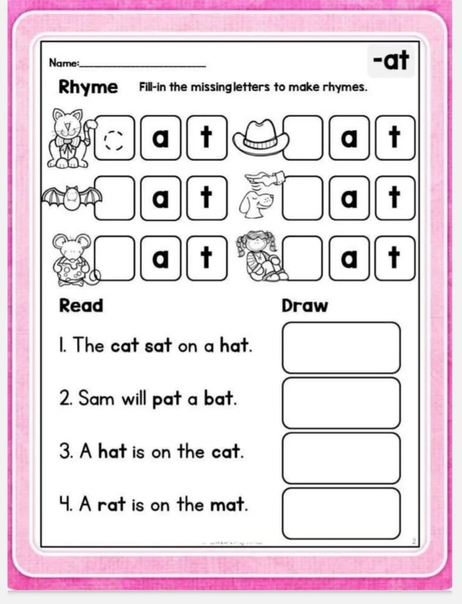 Free Printable Family Worksheets For Preschoolers