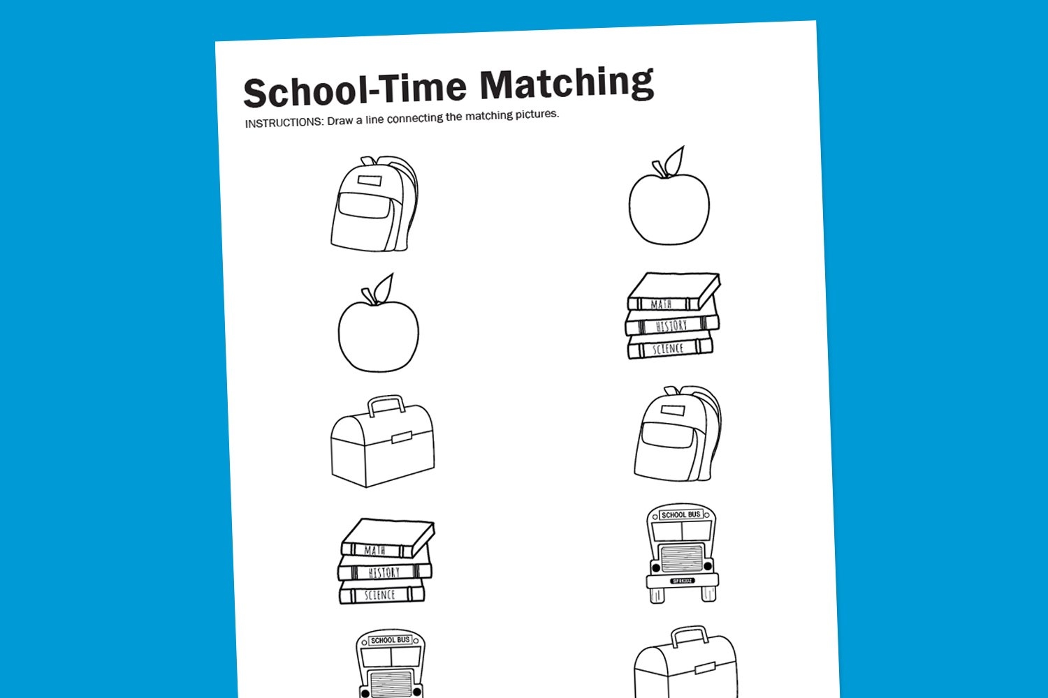 Preschool Matching Worksheets Free Printable