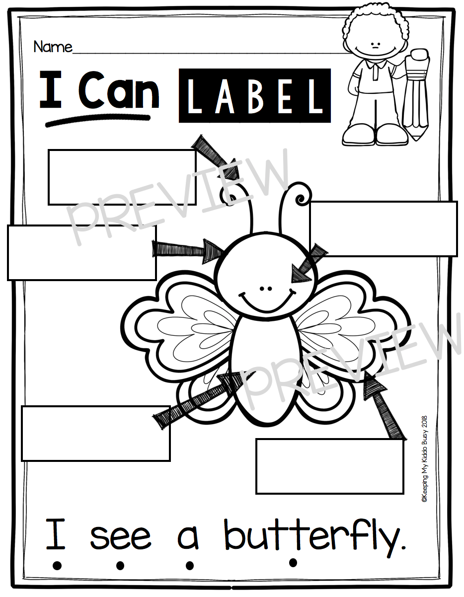 Writing At The Beginning Of The Year In Kindergarten LABELING Worksheets Library