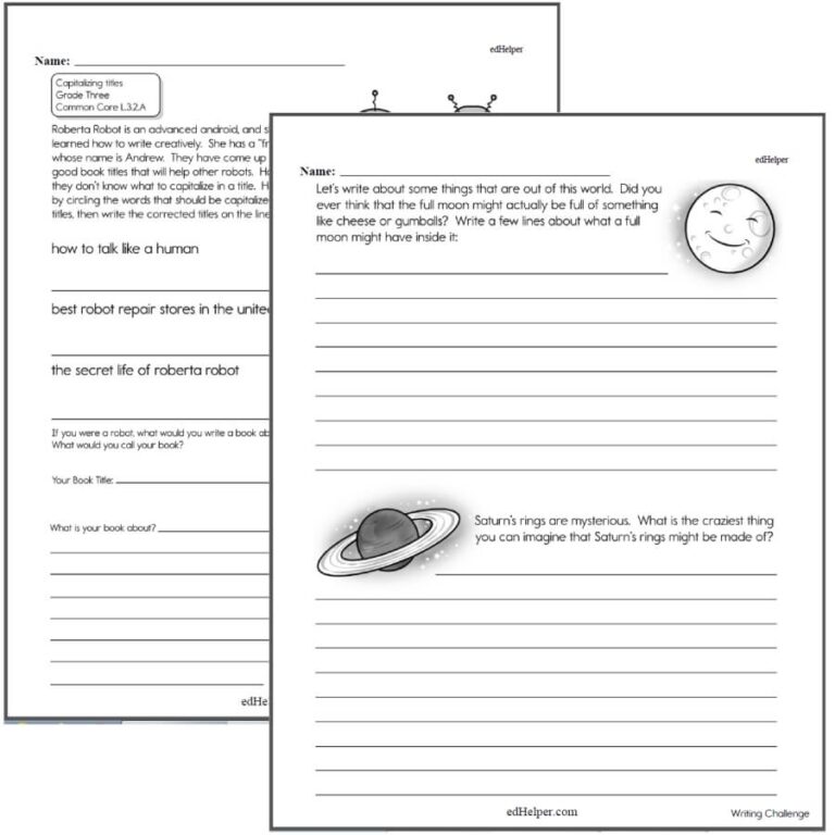 Writing Worksheets For Creative Kids Free PDF Printables