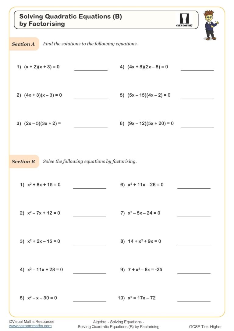 Year 10 Maths Worksheets Printable PDF Worksheets