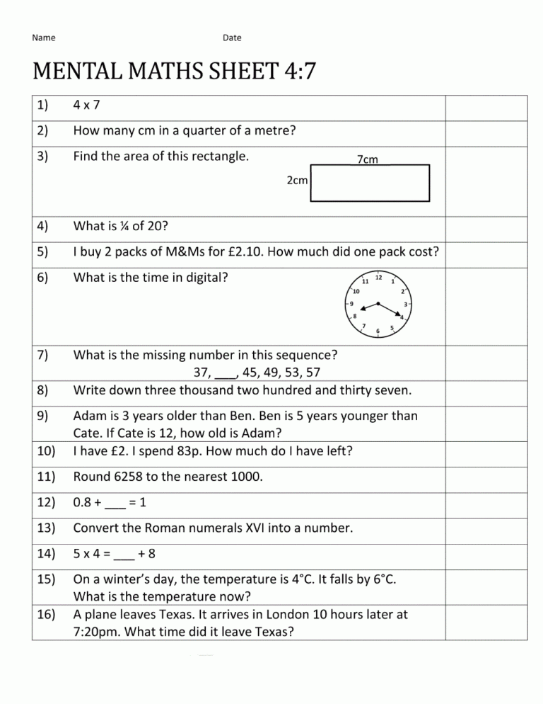 Year 4 English Worksheets Free Printable For Students