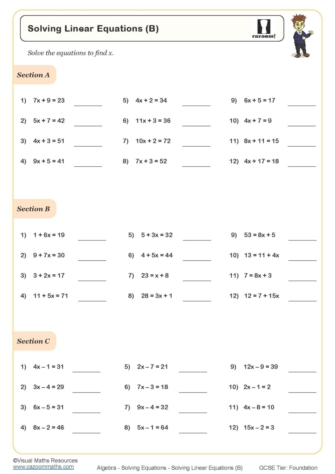 Year 7 Maths Worksheets Free Printable - Printable Worksheets
