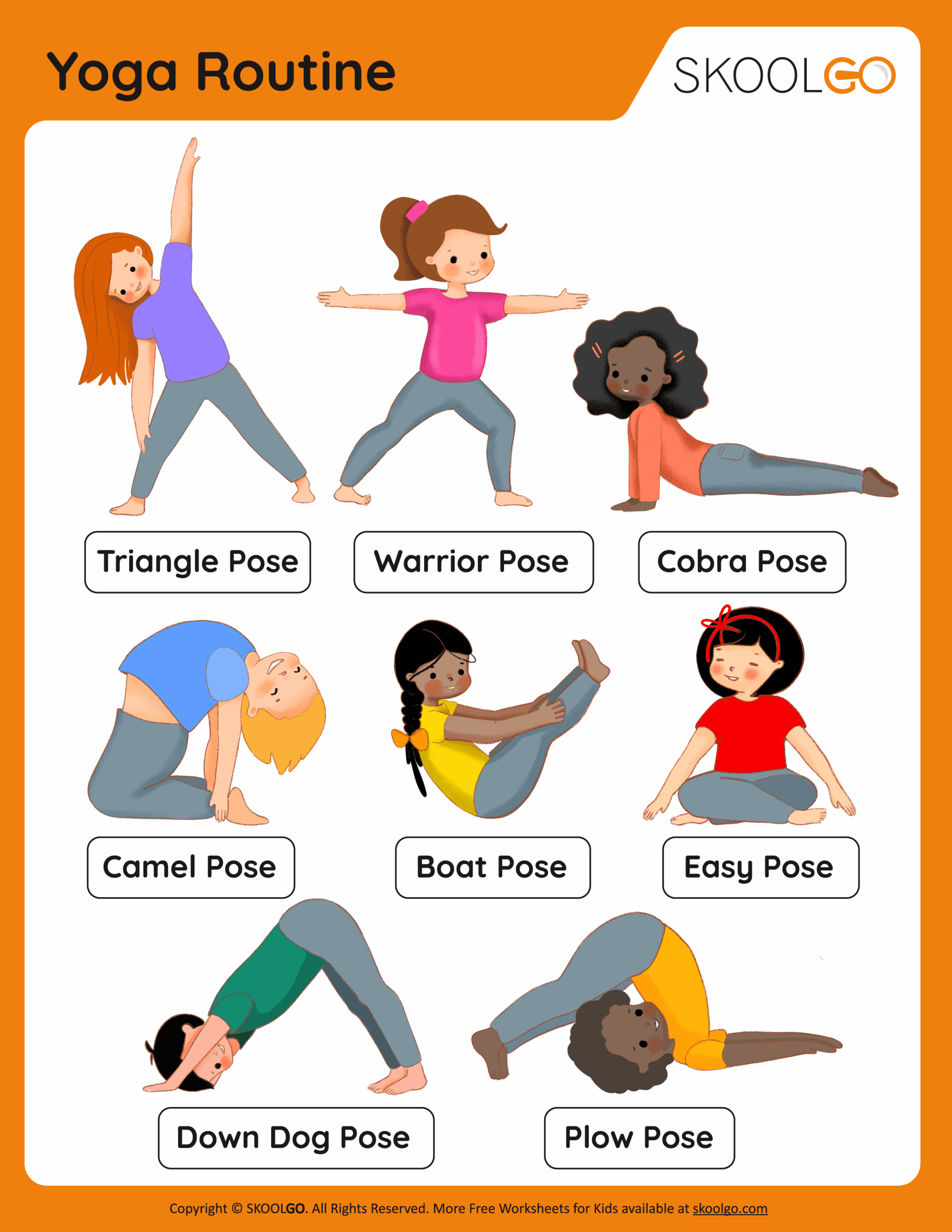 Yoga Routine Free Worksheet SKOOLGO