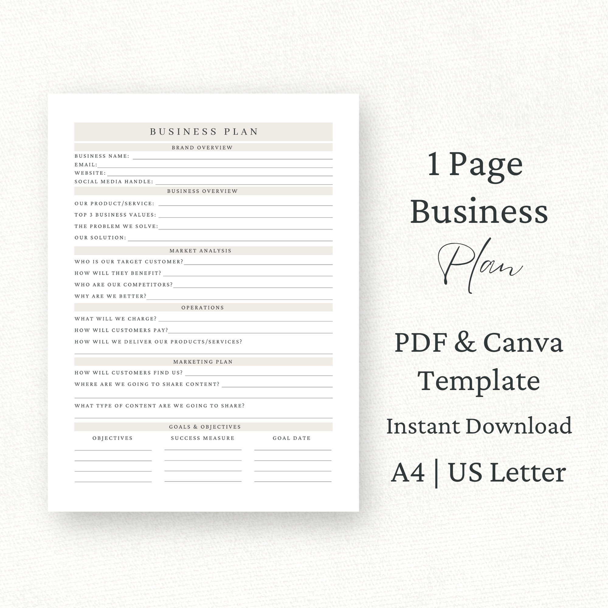 Free Printable Business Plan Worksheet Free Printable Business Plan Worksheet