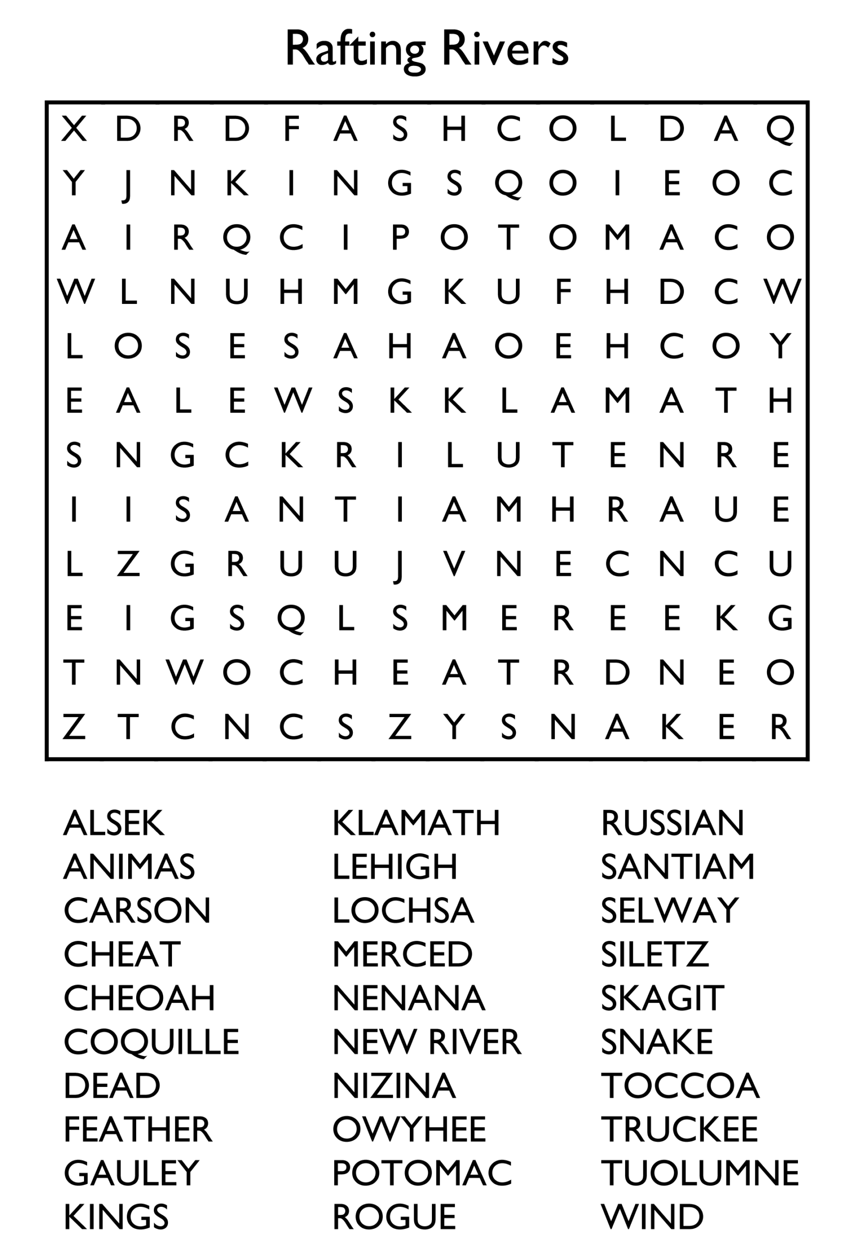 10 Free Printable Word Search Puzzles 10 Free Printable Word Search Puzzles