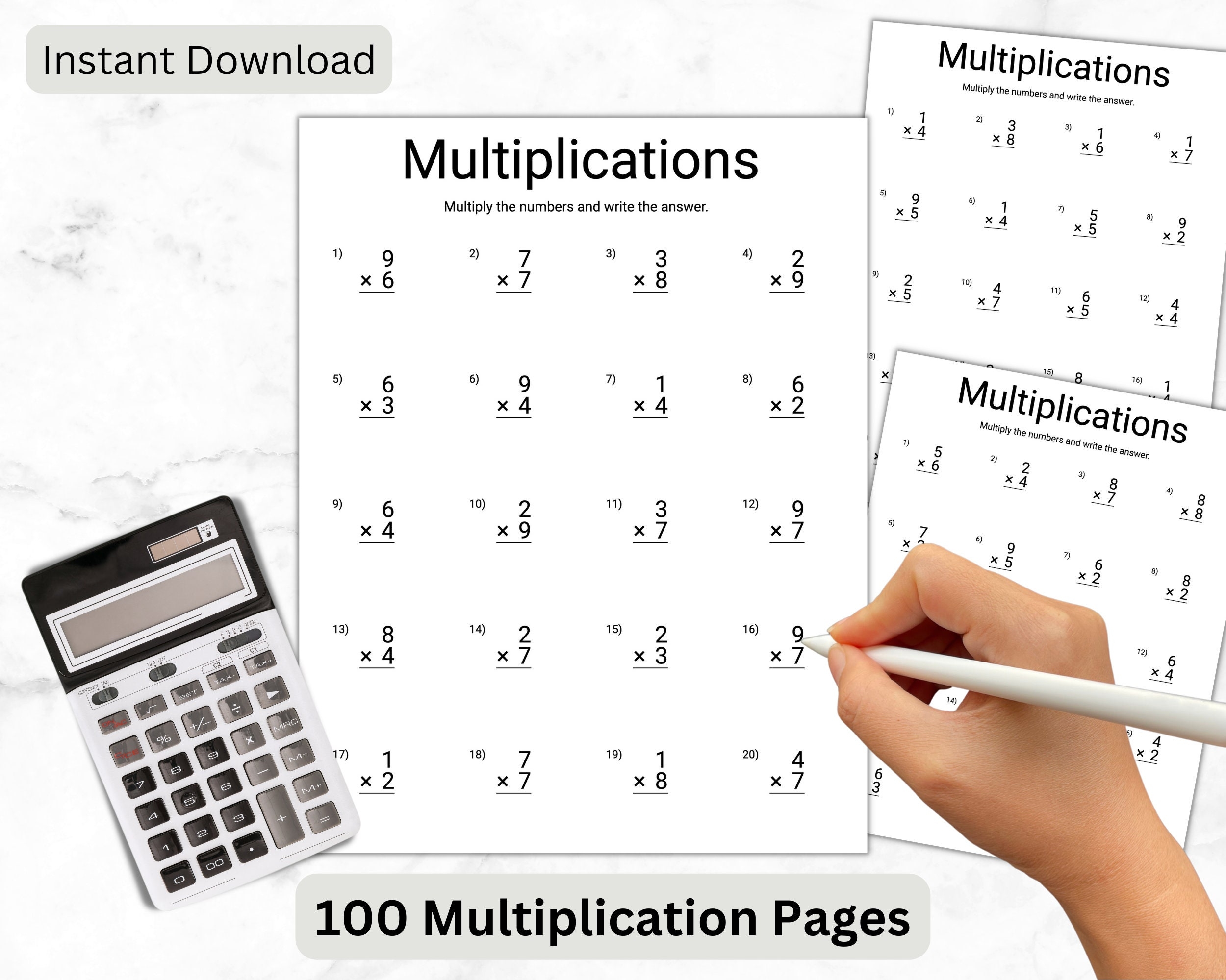 100 Pages Of Multiplication Practice Time Table Math For 1st Grader Math Printable Worksheet Math Curriculum Activity Worksheets Etsy UK 100 Pages Of Multiplication Practice Time Table Math For 1st Grader Math Printable Worksheet Math Curriculum Activity Worksheets Etsy UK