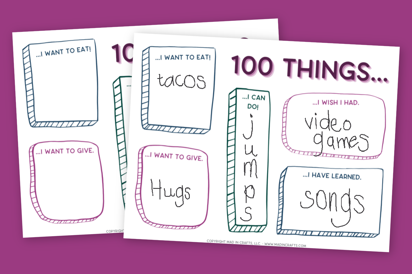 100TH DAY OF SCHOOL WRITING PROMPTS WORKSHEET Printables Mad In Crafts