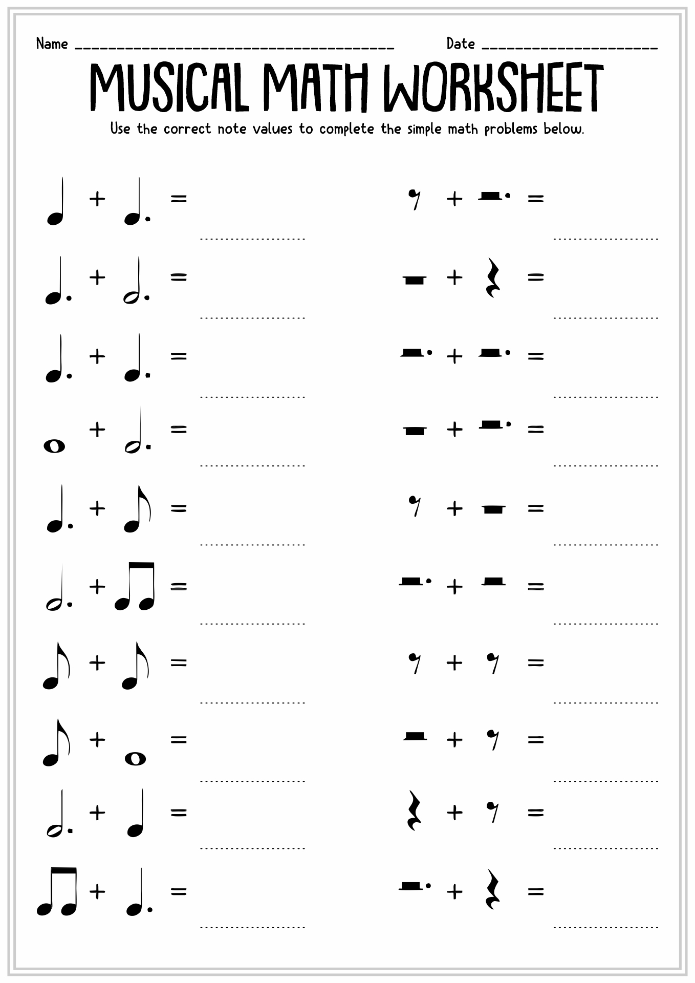 11 Music Theory Worksheets Note Value Free PDF At Worksheeto Worksheets Library 11 Music Theory Worksheets Note Value Free PDF At Worksheeto Worksheets Library