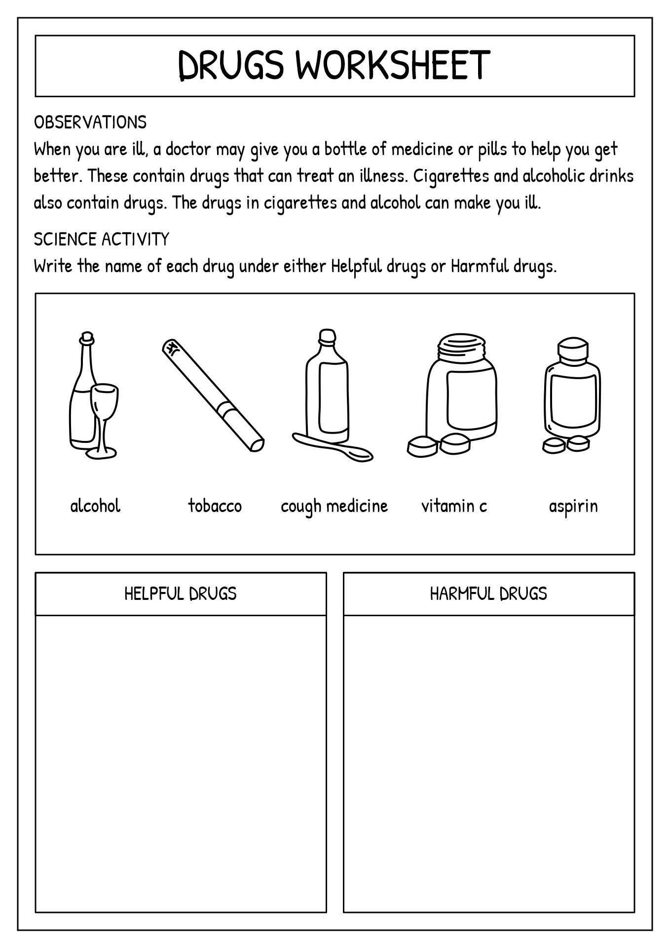 14 Drug Free Worksheets Activities Free PDF At Worksheeto