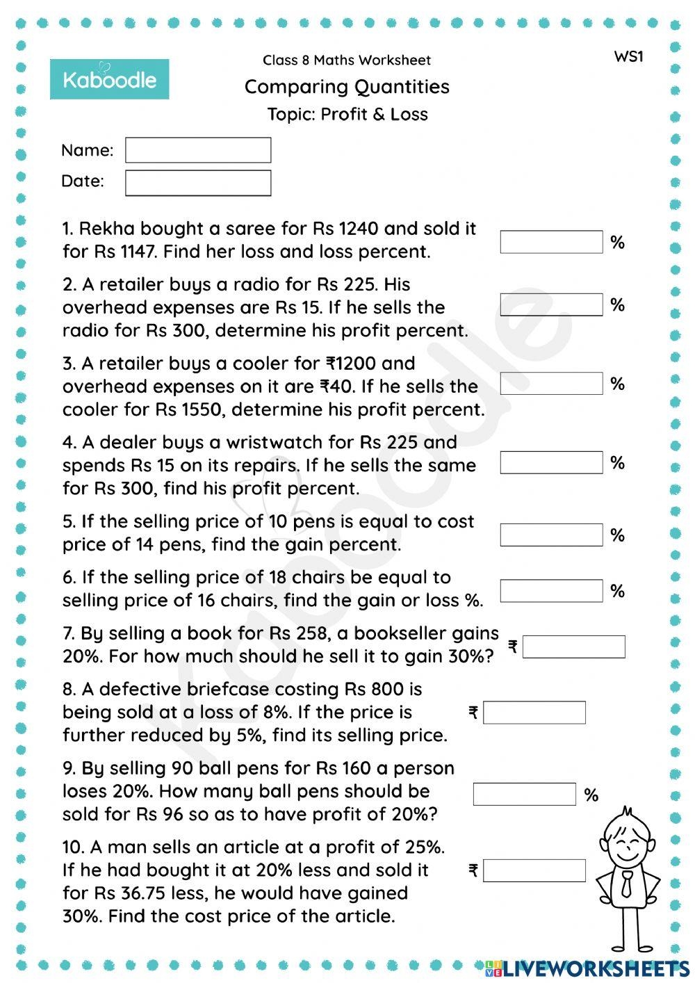 16 Profit And Loss Worksheet Free To Edit Download U0026 Print Worksheets Library