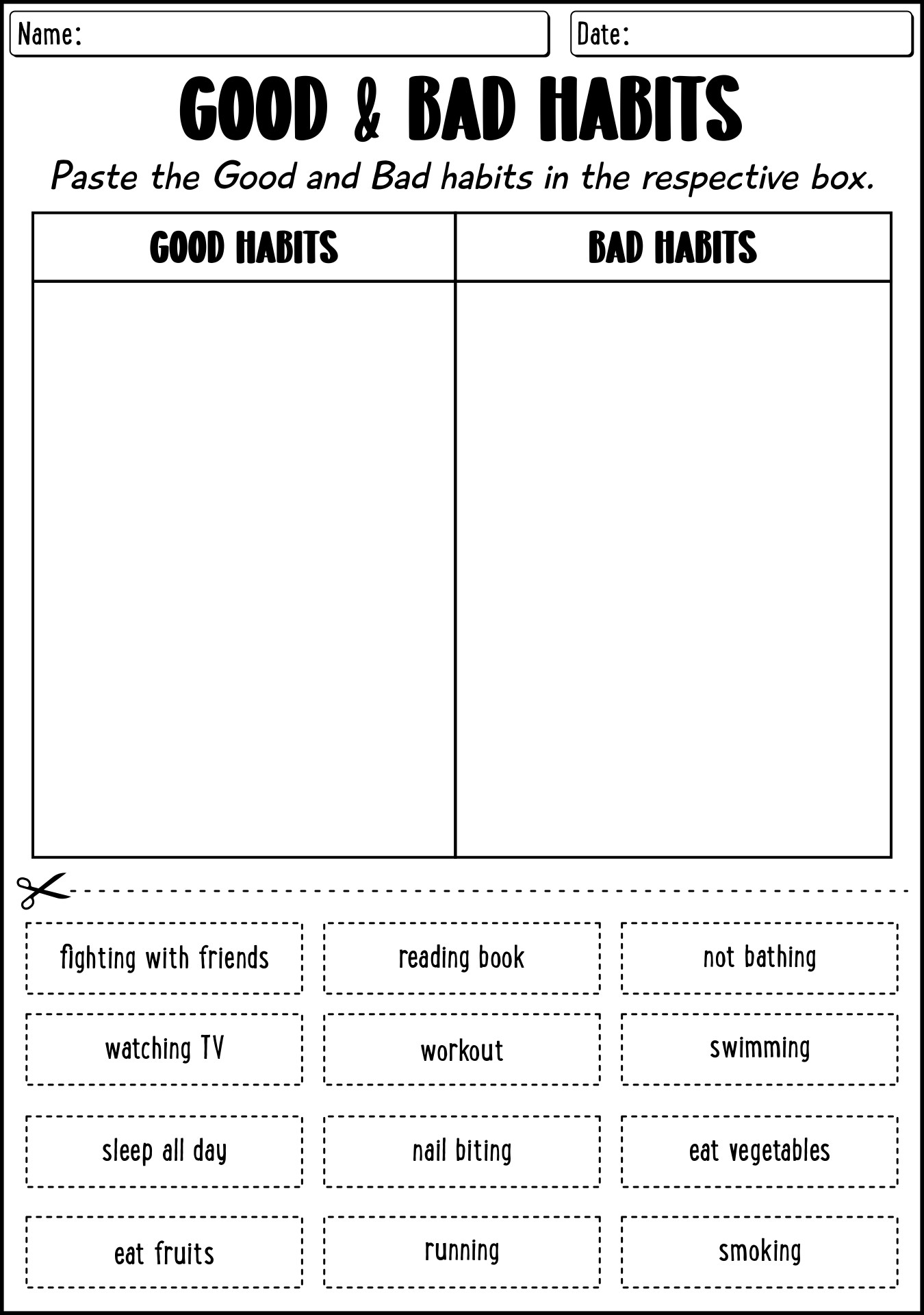 18 Healthy Habits First Grade Worksheets Free PDF At Worksheeto