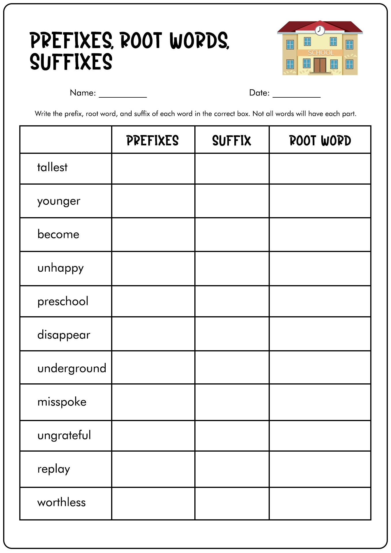 19 Free Printable Prefix Worksheets 4th Grade Free PDF At Worksheeto