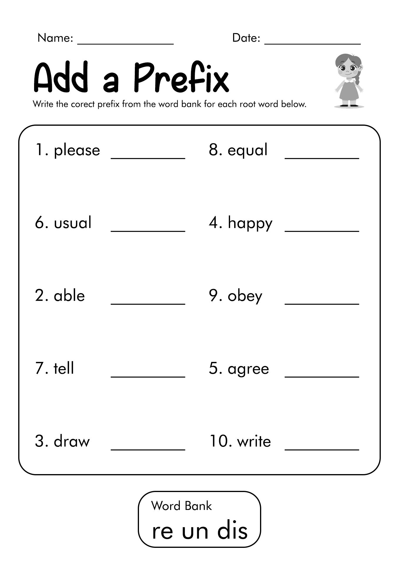 19 Free Printable Prefix Worksheets 4th Grade