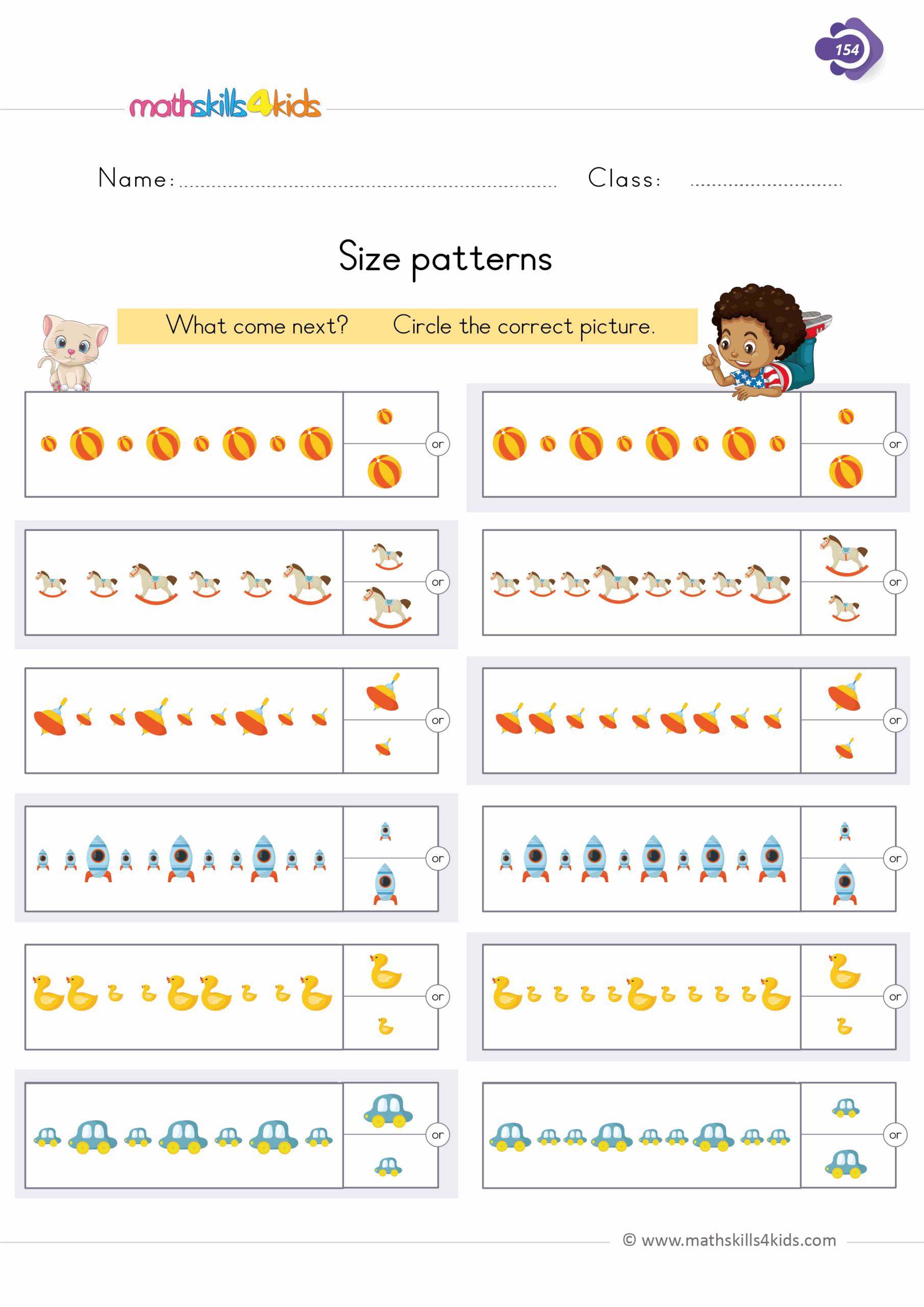 Free Printable Repeating Patterns Worksheets