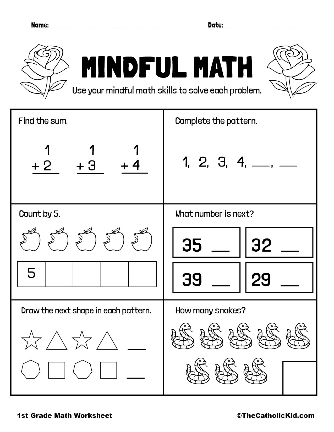 1st Grade Math Worksheets Free Printables Worksheets Library