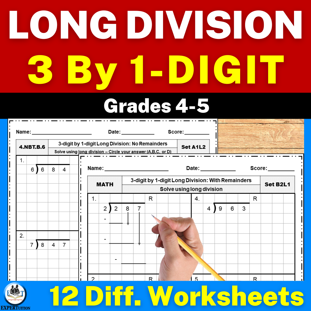 Free Printable 3 Digit Division Worksheets