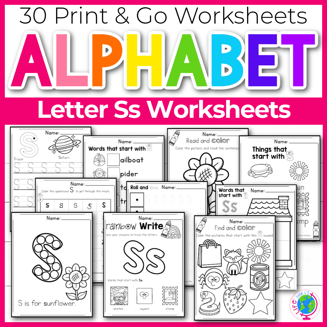 Letter S Free Printable Worksheets