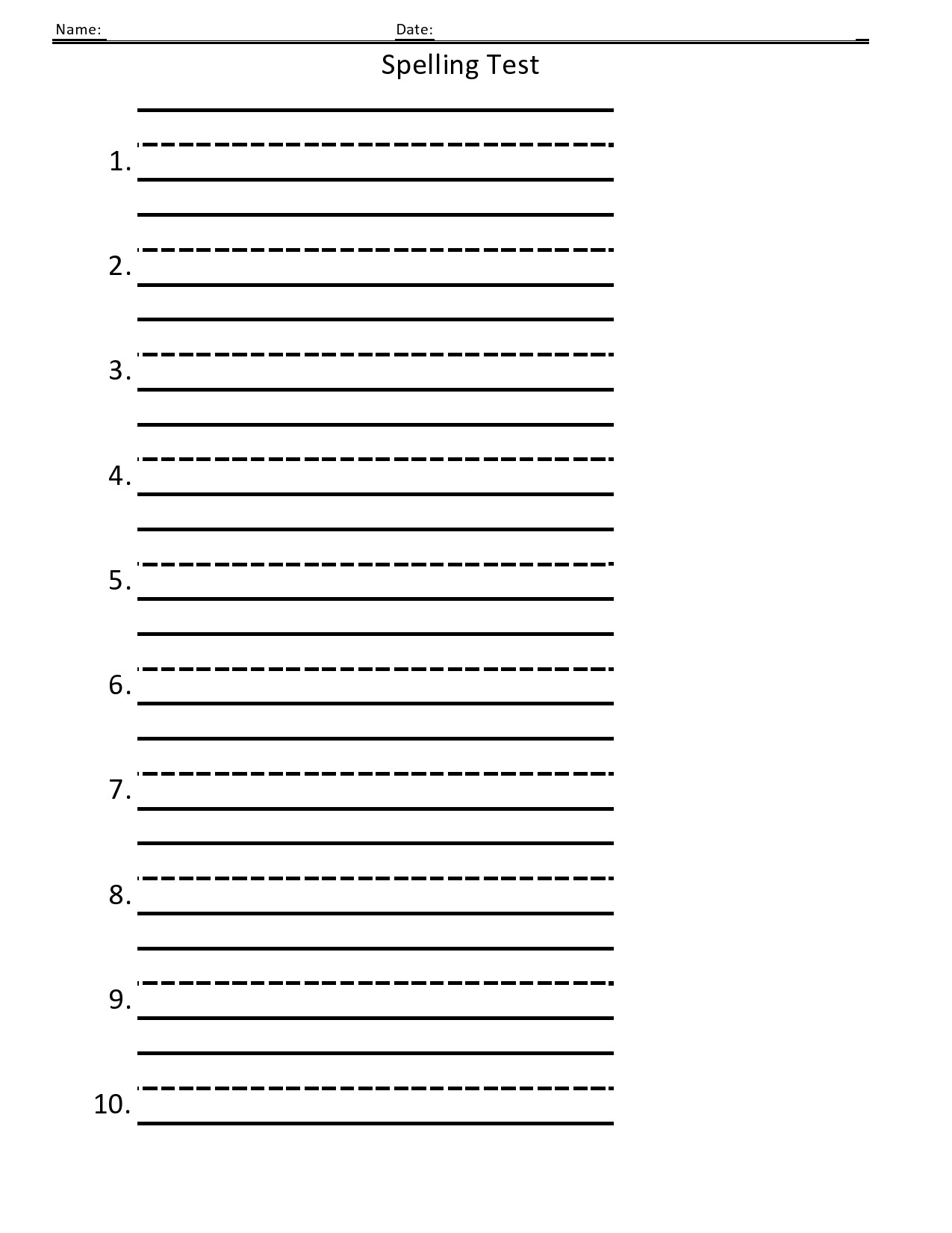 Free Printable Spelling Practice Worksheets Editable