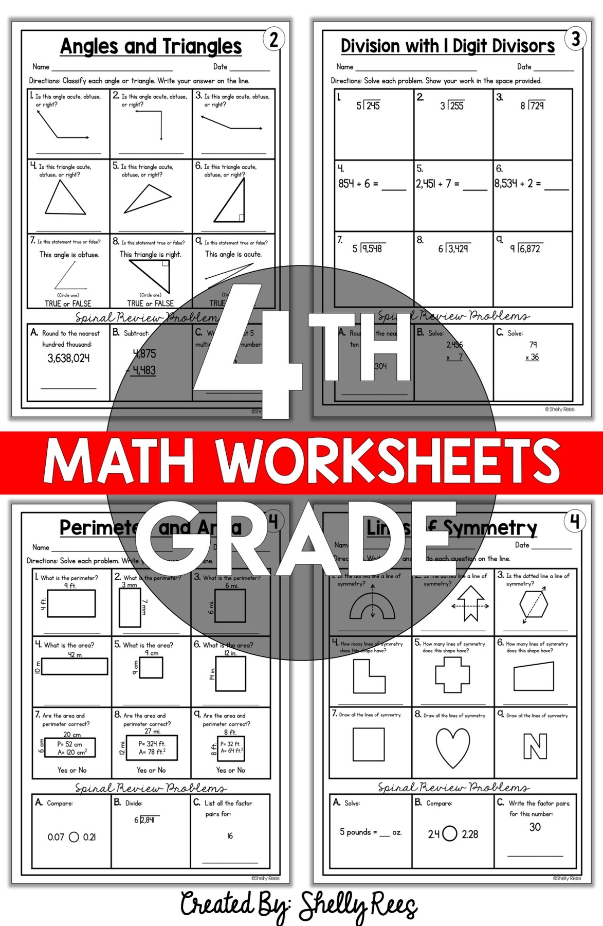 Printable Free 4th Grade Math Worksheets