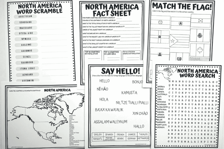 7 North America Worksheets Free Geography Printables 