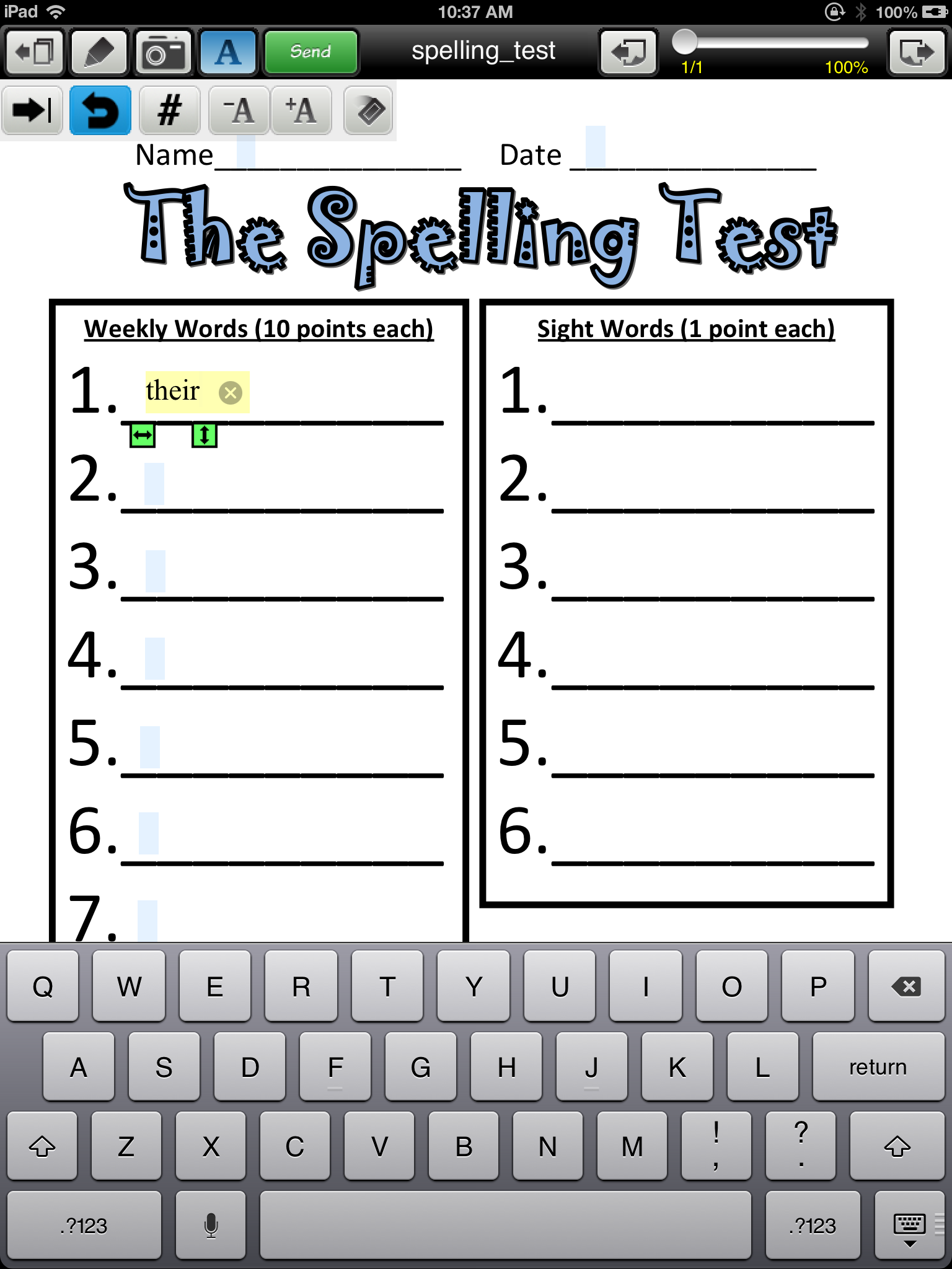 Adapting Worksheets For Students With Poor Handwriting Using Your 