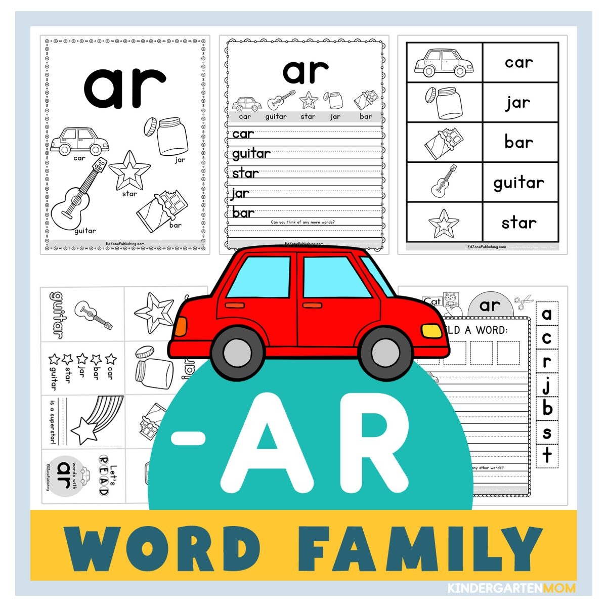 AR Word Family Worksheets Kindergarten Mom AR Word Family Worksheets Kindergarten Mom