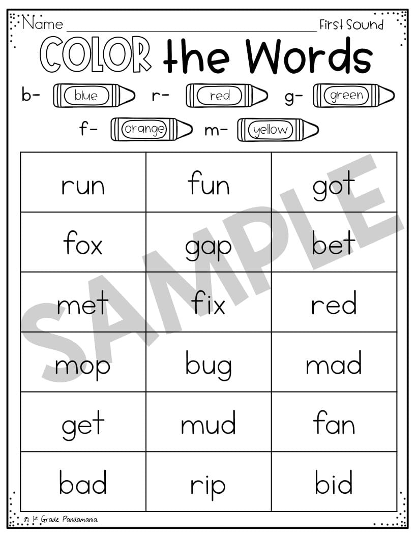 Free Printable Phonics Worksheets First Grade Free Printable Phonics Worksheets First Grade