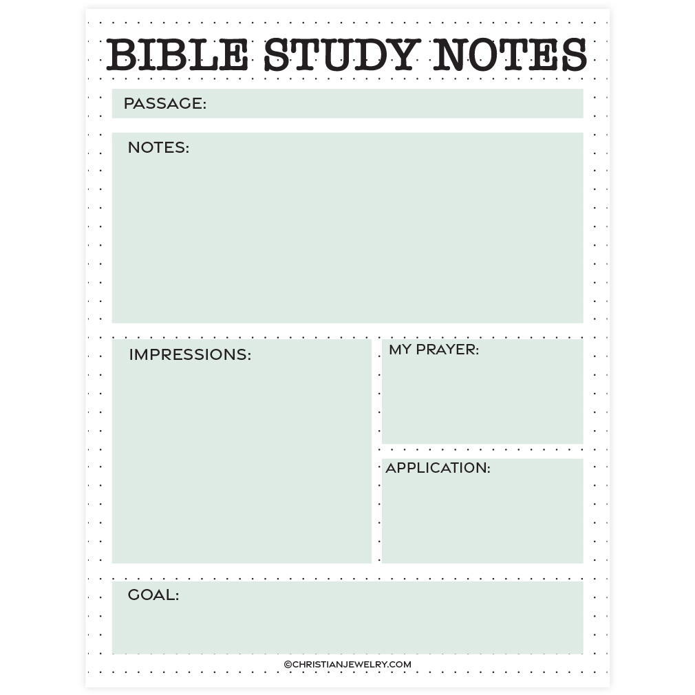 Free Printable Bible Study Worksheets