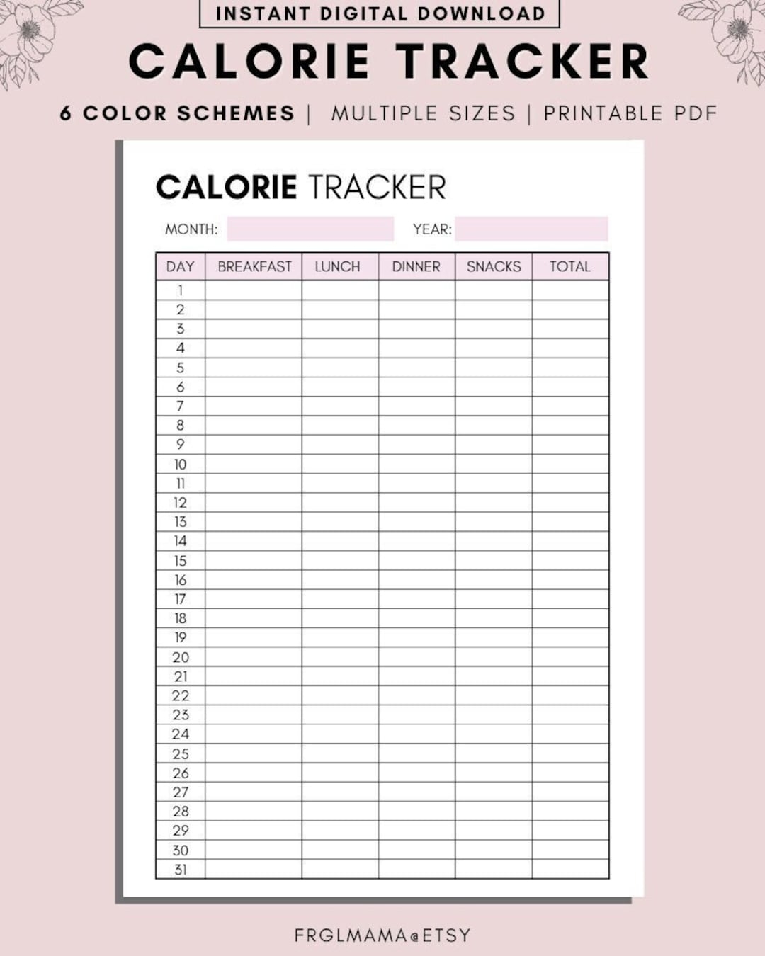Calorie Tracker Monthly Calorie Tracker Printable Low Calorie Diet Tracker Calorie Journal Diet Diary Daily Food Journal A4 A5 PDF Etsy Calorie Tracker Monthly Calorie Tracker Printable Low Calorie Diet Tracker Calorie Journal Diet Diary Daily Food Journal A4 A5 PDF Etsy